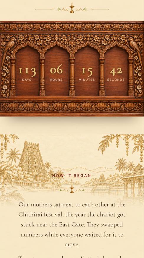 Meenakshi Kalyanam: Countdown