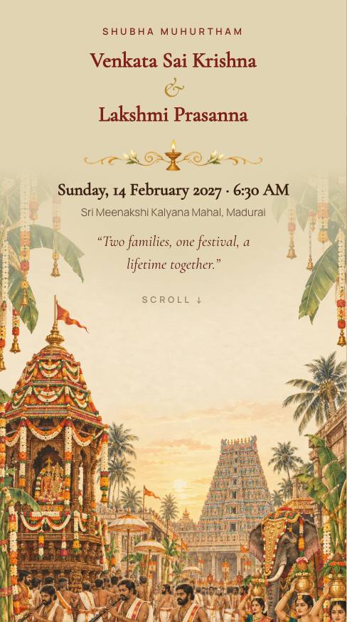 Meenakshi Kalyanam: Names & date