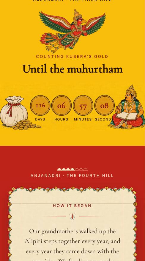 Tirumala Divine: Countdown